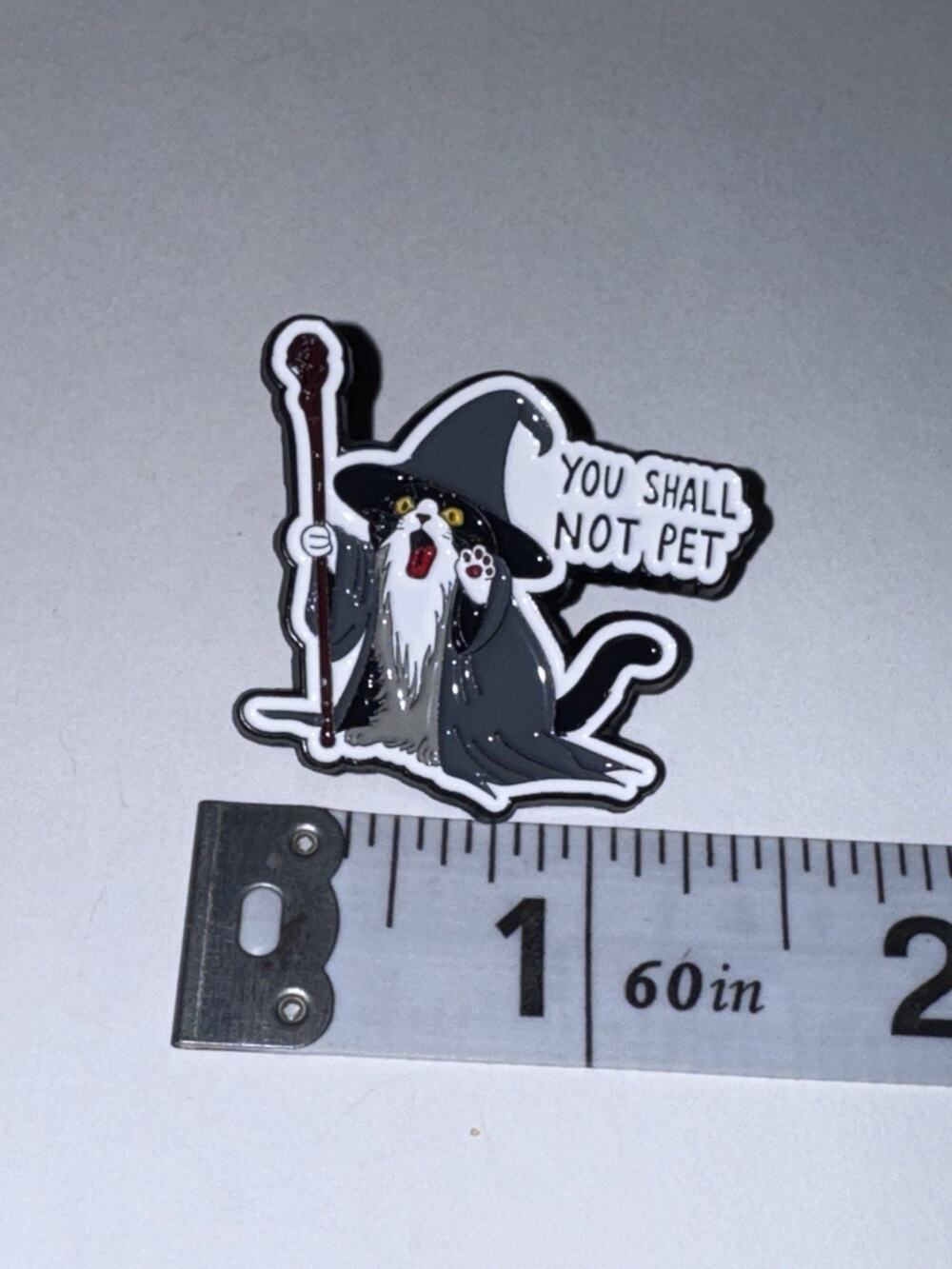 You Shall Not Pet Cat Kitten Pin Brooch